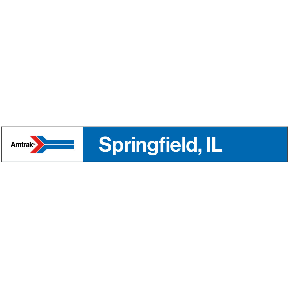 Amtrak Retro Springfield, IL Station Sign