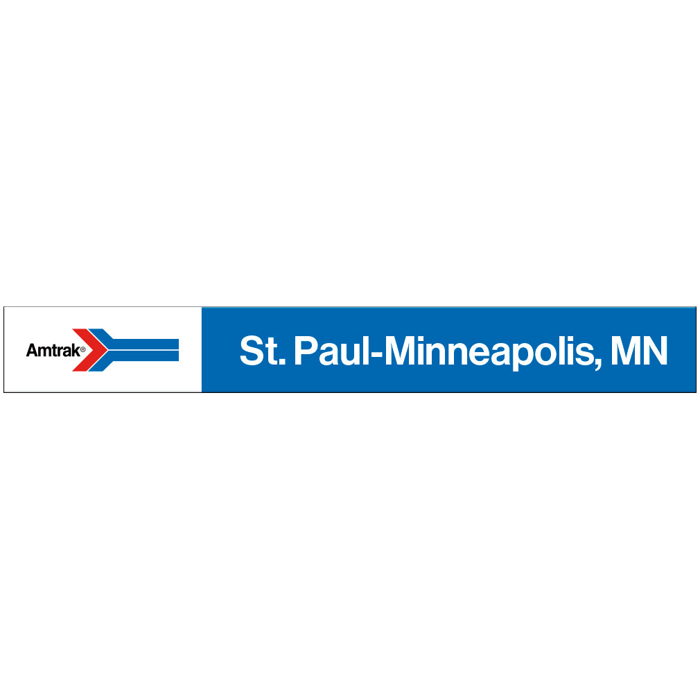 Amtrak Retro St. Paul-Minneapolis, MN Station Sign