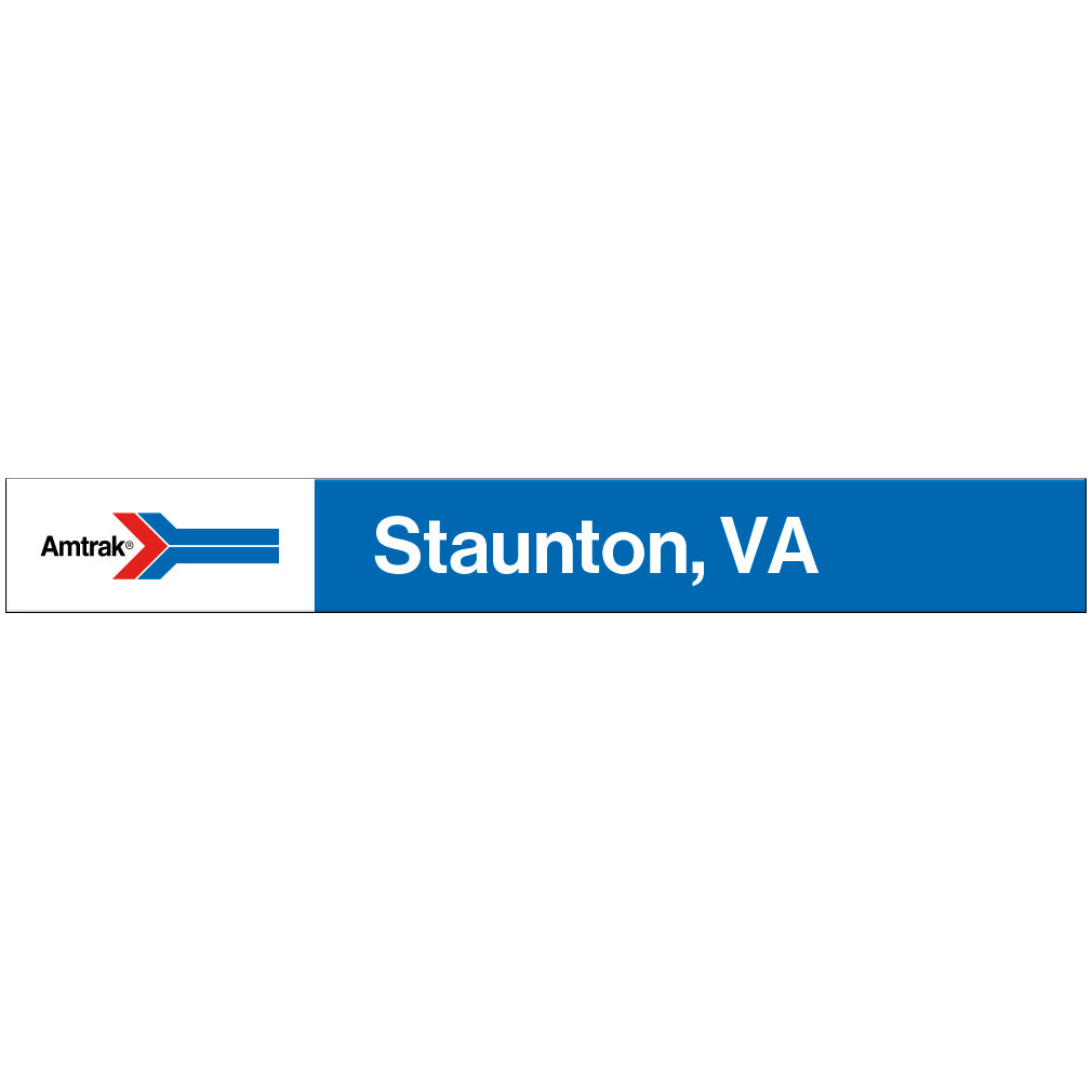 Amtrak Retro Staunton, VA Station Sign