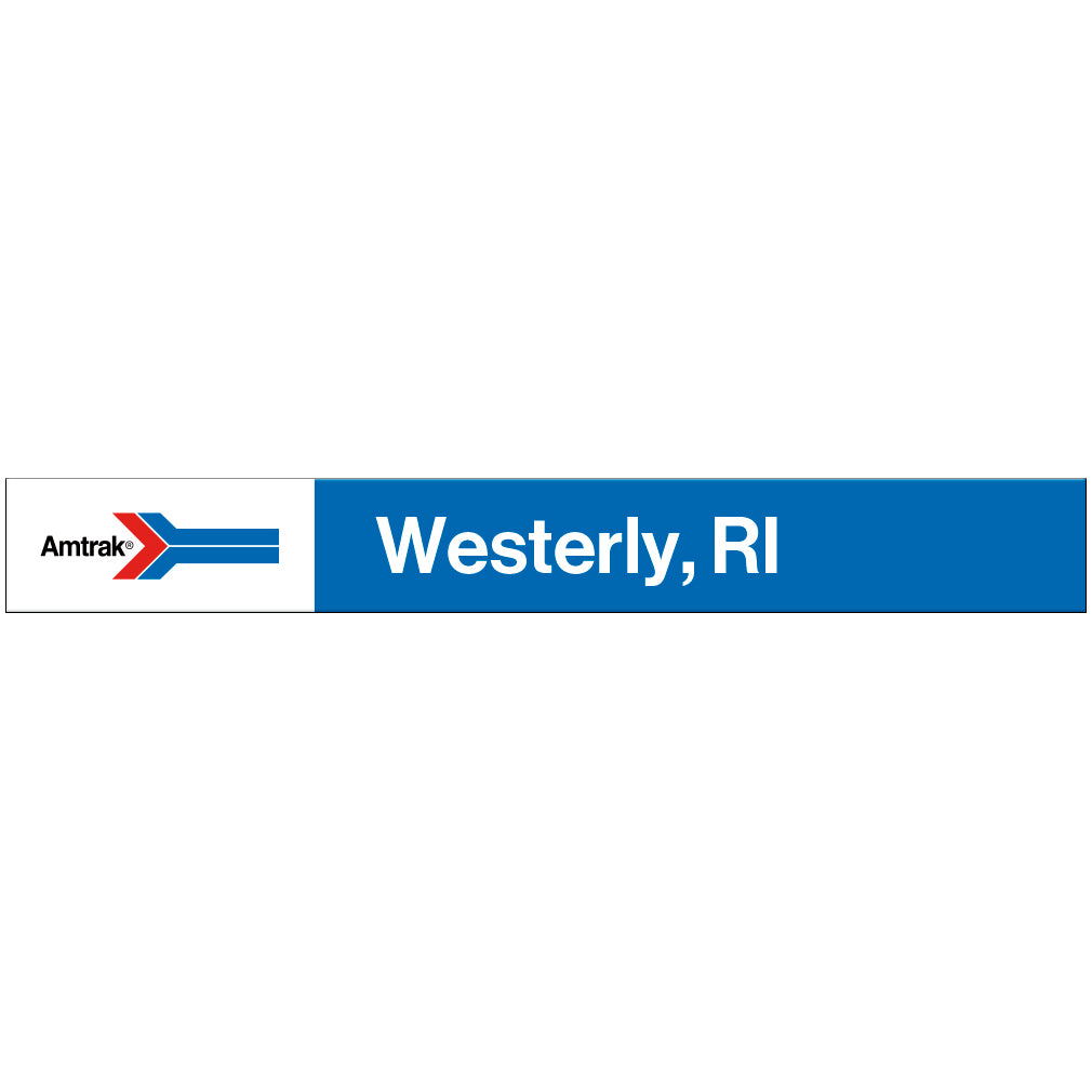 Amtrak Retro Westerly, RI Station Sign