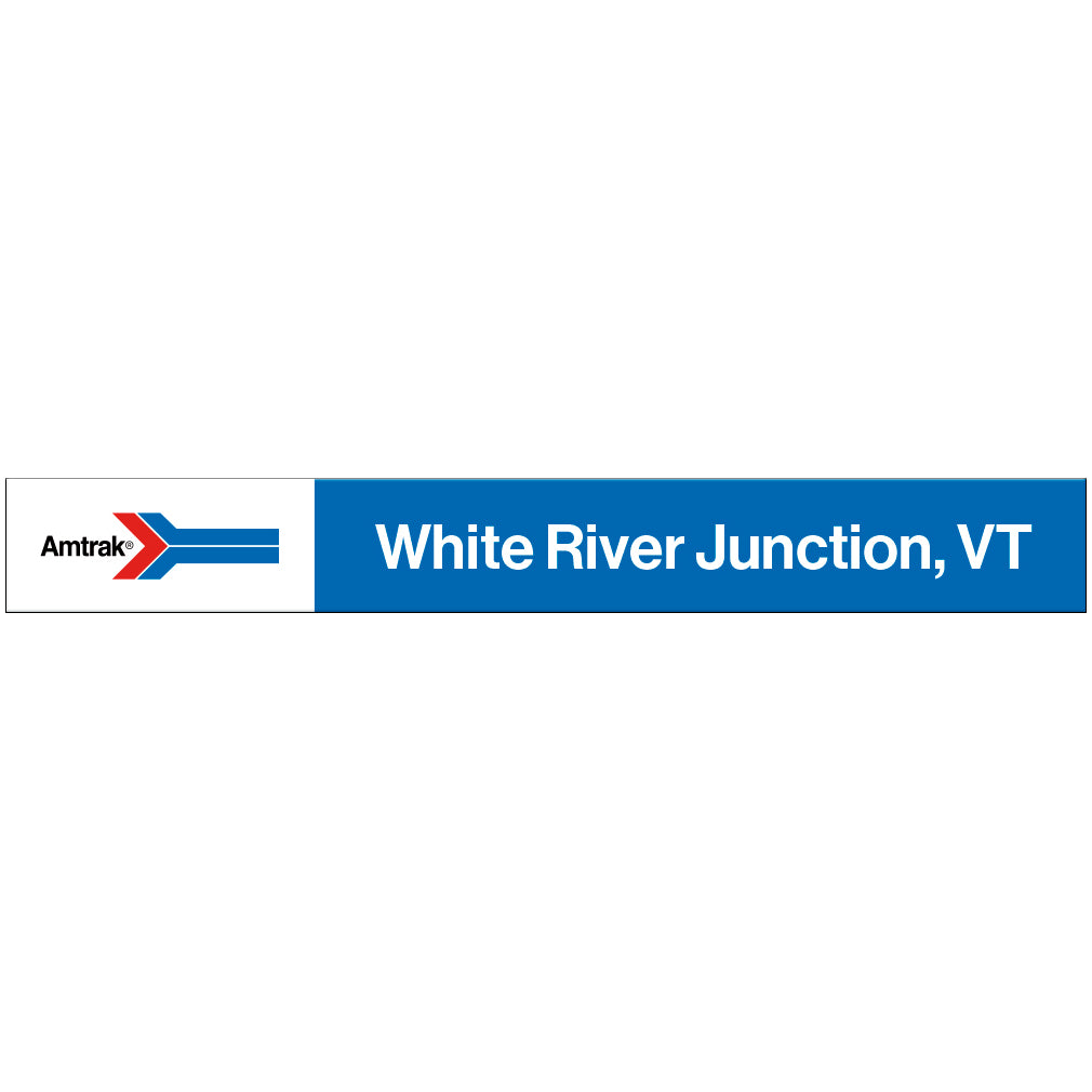 Amtrak Retro White River Junction, VT Station Sign