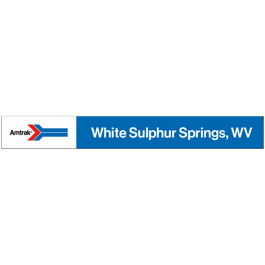 Amtrak Retro White Sulphur Springs, WV Station Sign