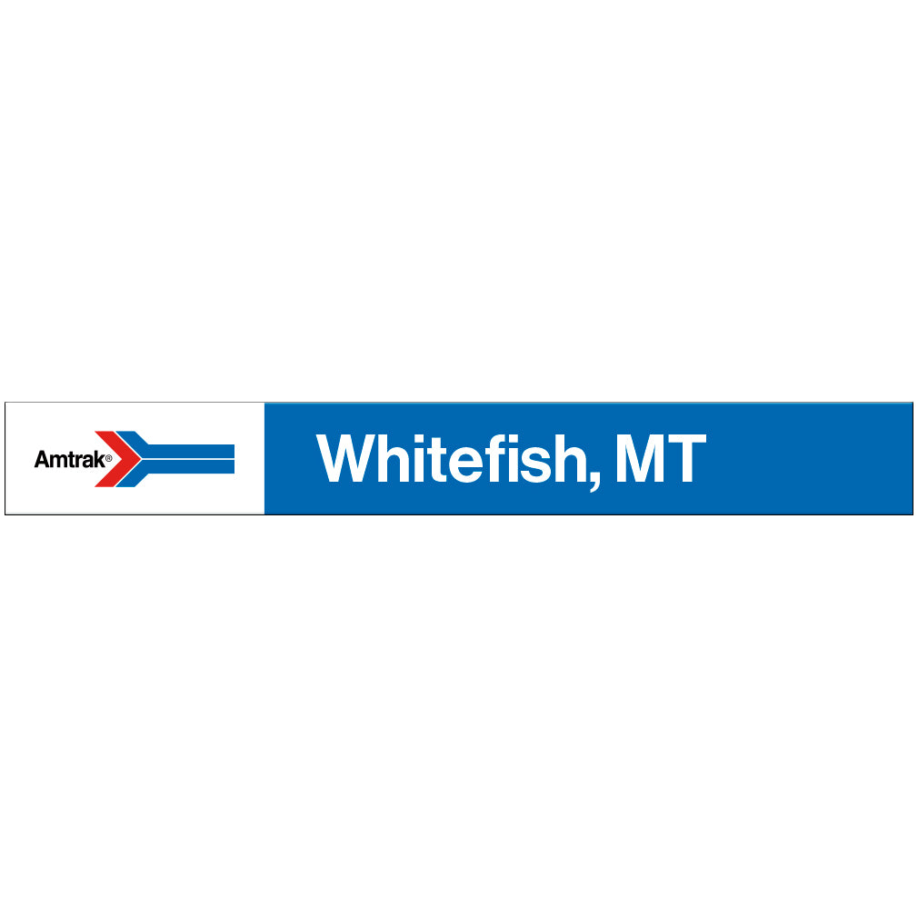 Amtrak Retro Whitefish, MT Station Sign
