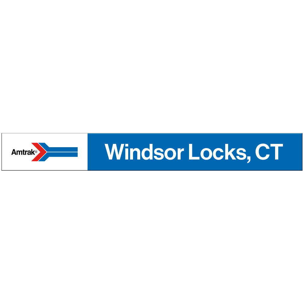 Amtrak Retro Windsor Locks, CT Station Sign