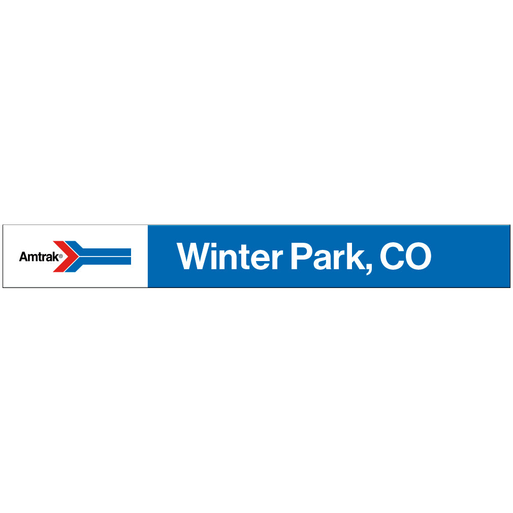 Amtrak Retro Winter Park, CO Station Sign
