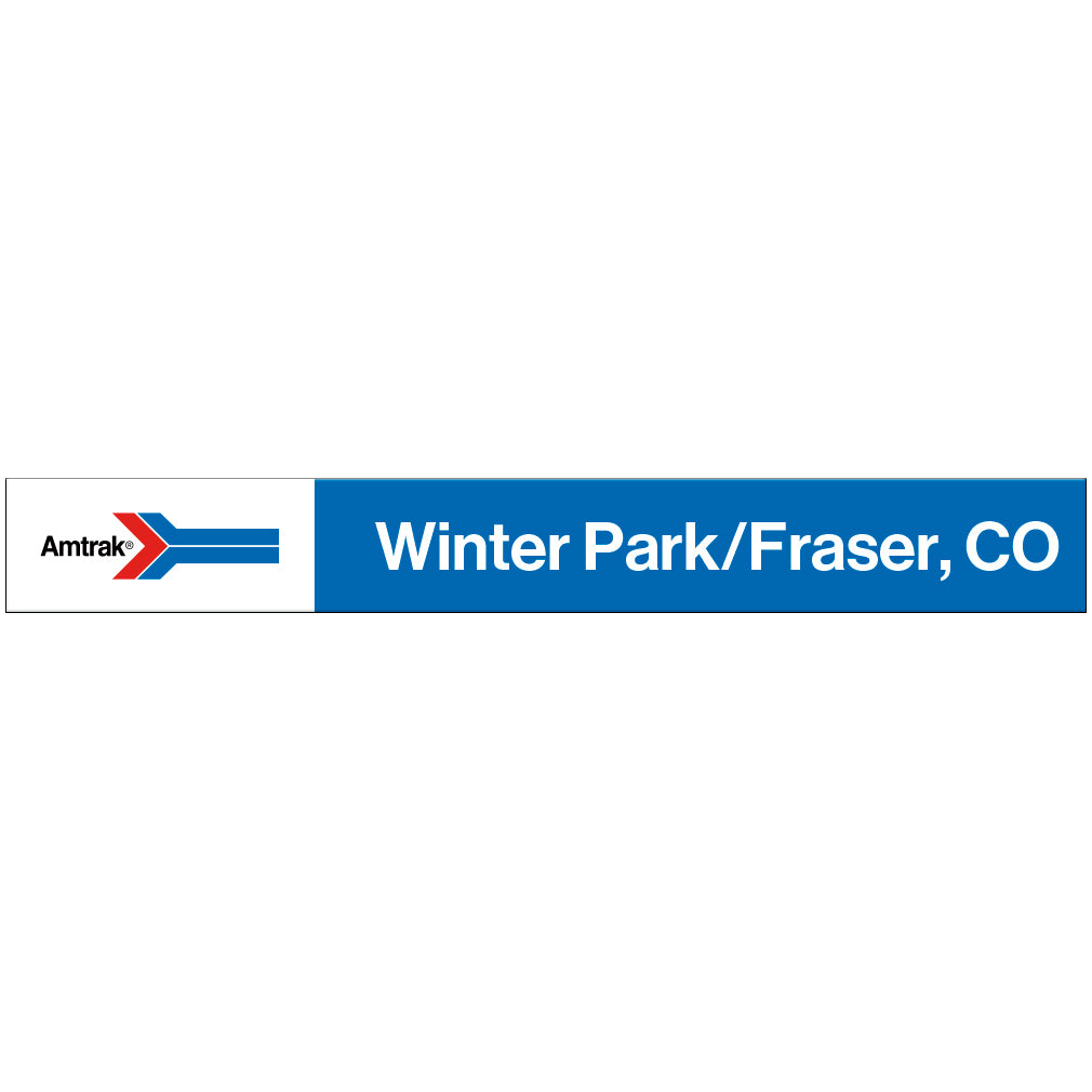 Amtrak Retro Winter Park/Fraser, CO Station Sign