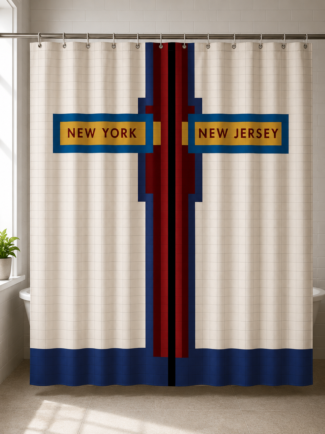 Lincoln Tunnel (New York / New Jersey South Wall) Shower Curtain