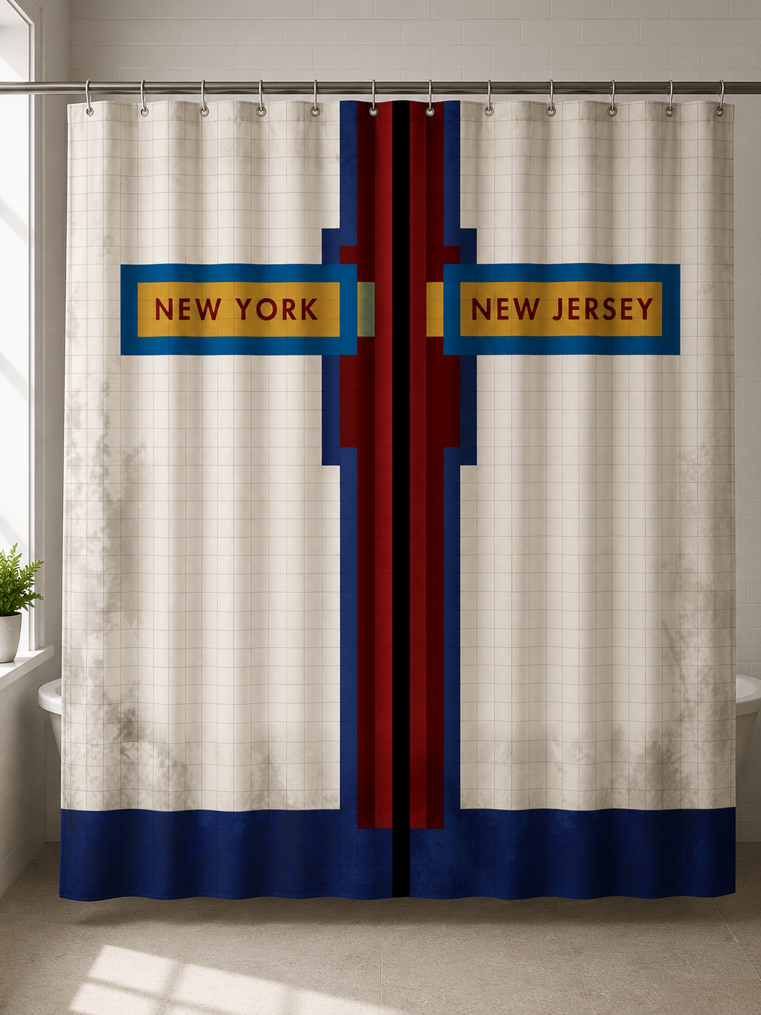 Lincoln Tunnel (New York / New Jersey South Wall) Shower Curtain