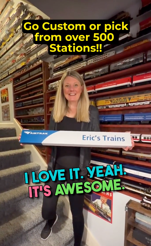 Load video: Video talking about a Amtrak Mini Platform Sign