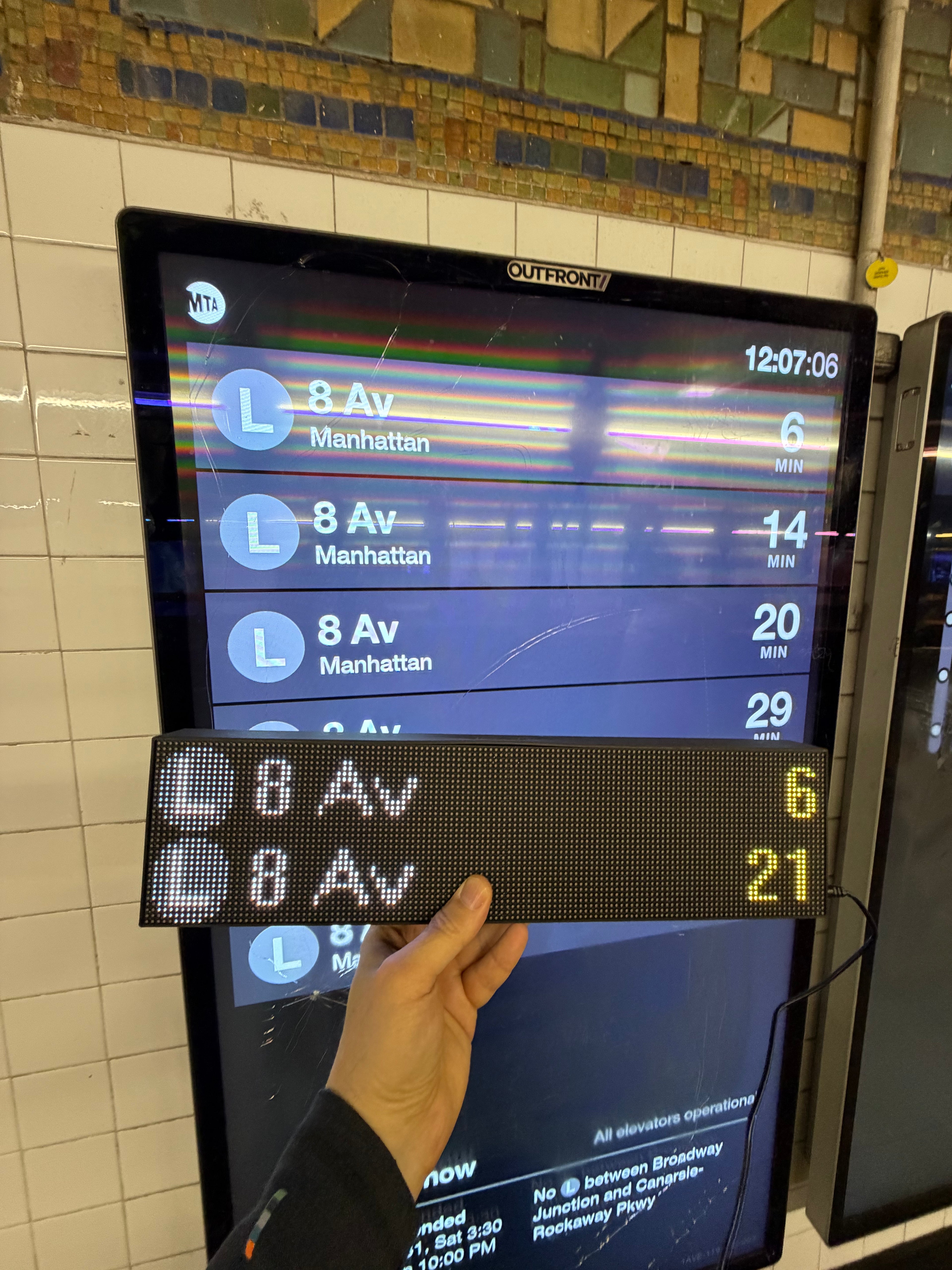 MTA Subway &amp; Rail Arrival Sign