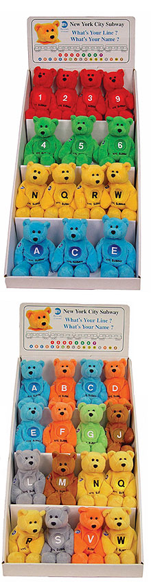 Subway Line Beanie Bears