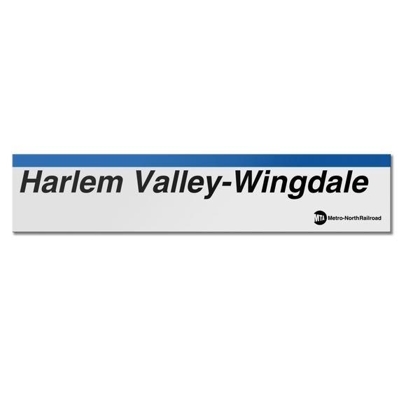 Harlem Valley-Wingdale Sign
