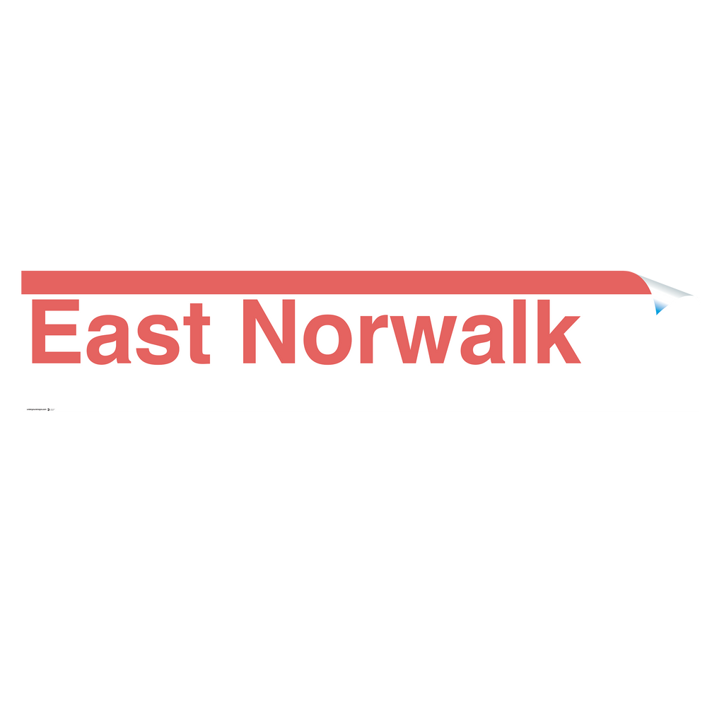 Metro North East Norwalk Sign – Transit Gifts