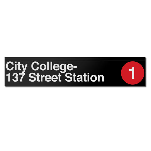 City College / 137 Street Sign