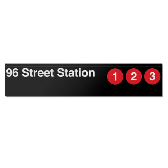96 Street (1 2 3) Sign