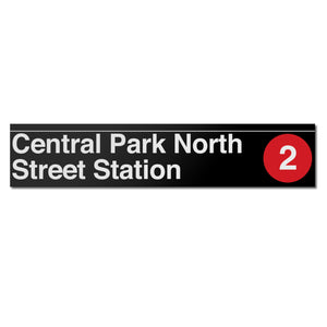 Central Park North (110 Street) (2) Sign