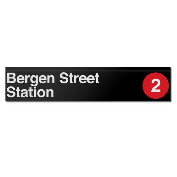 Bergen Street (2 3) Sign