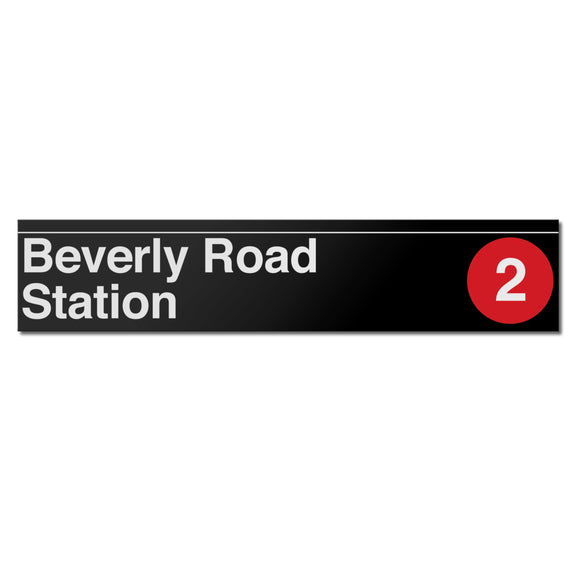 Beverly Road (2 5) Sign
