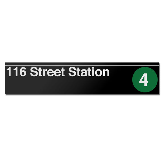 116 Street (6) Sign