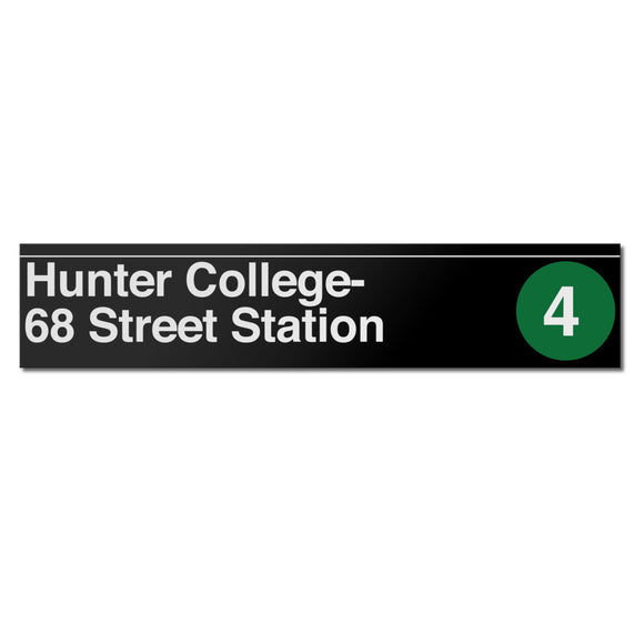68 Street / Hunter College Sign