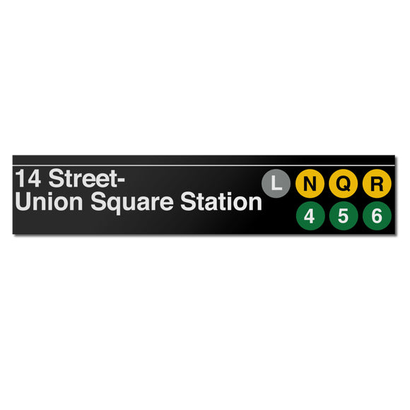 14 Street / Union Square (LNQR456) Sign
