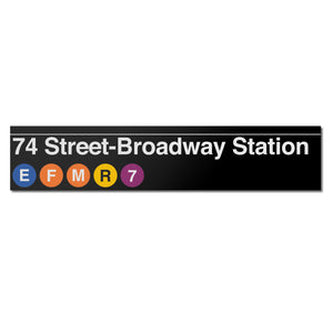 Broadway / 74 Street Sign