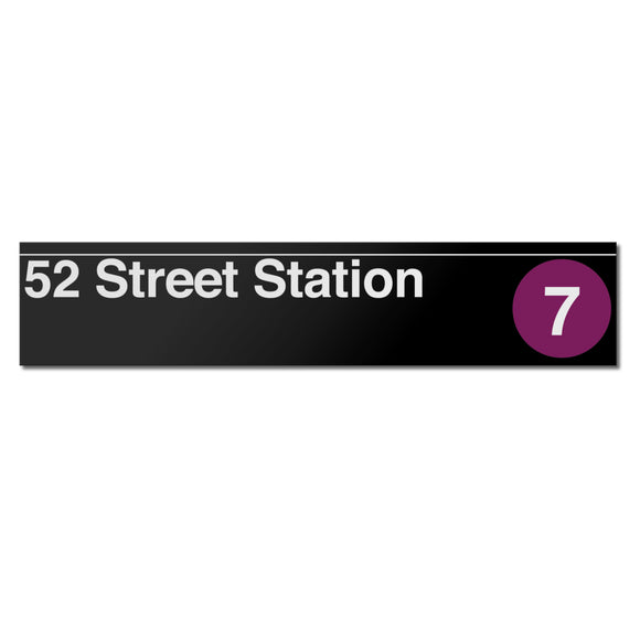 52 Street Sign