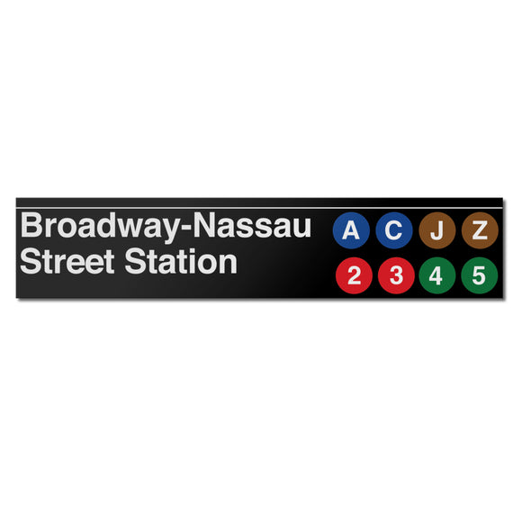 Broadway / Nassau Street Sign