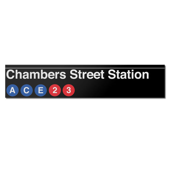 Chambers Street (A C E 2 3) Sign
