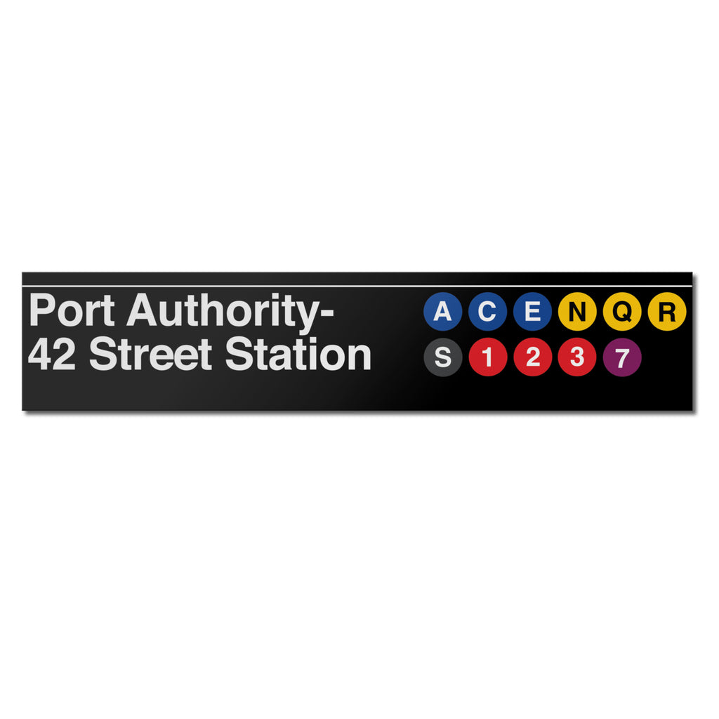 New York Subway 42 Street / Port Authority Bus Terminal Sign – Transit ...