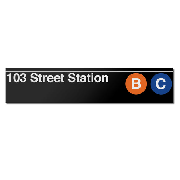 103 Street (B C) Sign