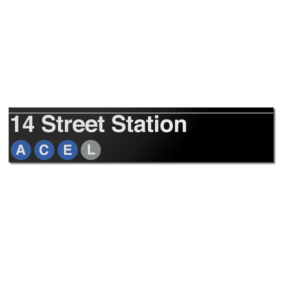 14 Street (A C E L) Sign