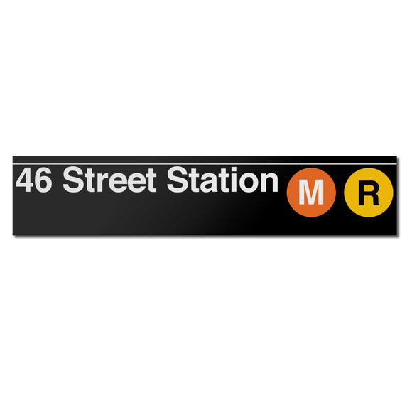 46 Street (M R) Sign