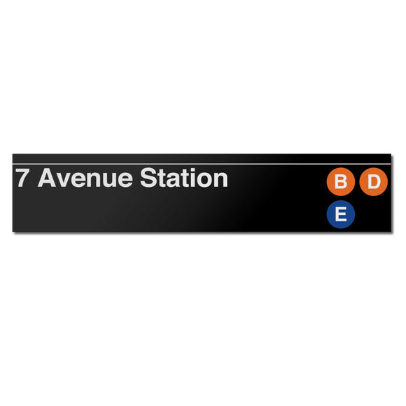 7 Avenue (B Q) Sign
