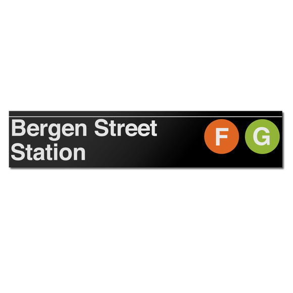 Bergen Street (F G) Sign