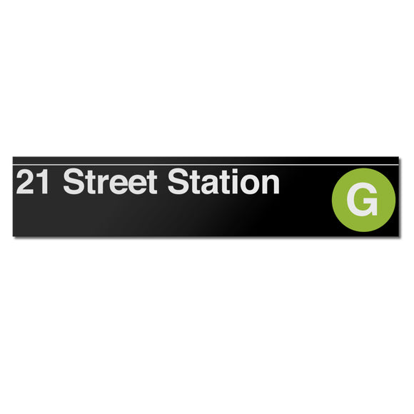 21 Street (G) Sign