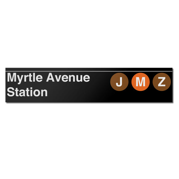 Myrtle Avenue (J M Z) Sign