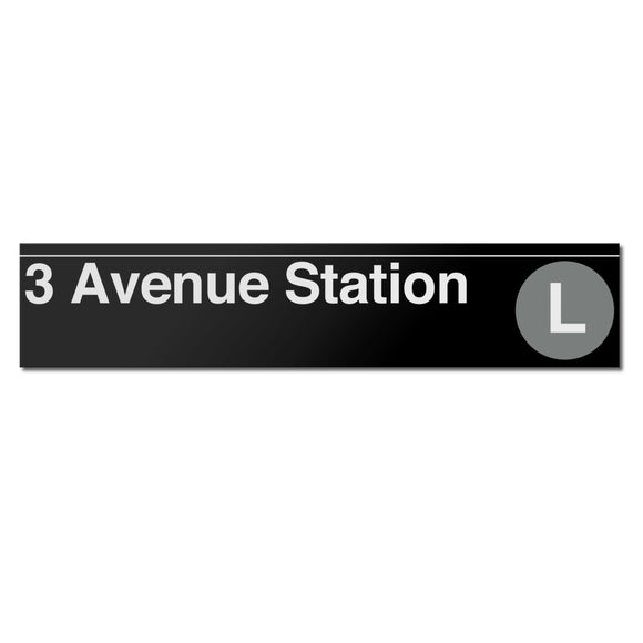 3 Avenue (L) Sign