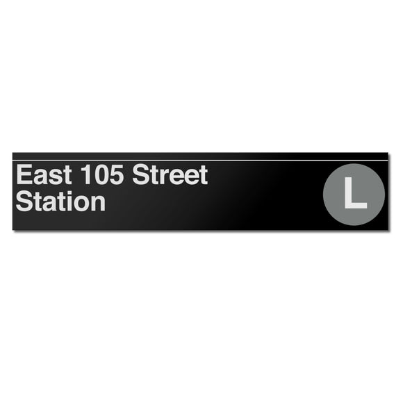 East 105 Street Sign