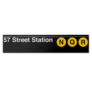57 Street (N Q R) Sign