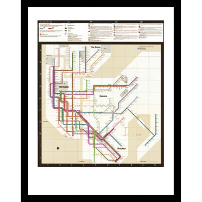 New York Subway Guide, 1972  Print