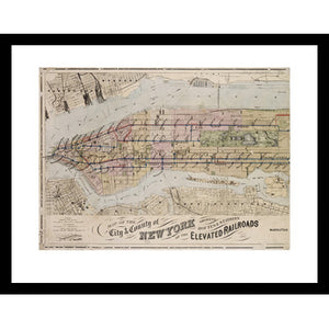 Elevated Railroads (Lower Manhattan) Print