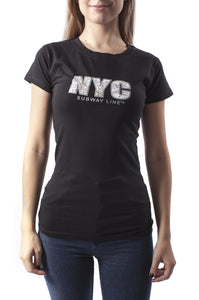NYC (Rhinestones) Junior T-Shirt