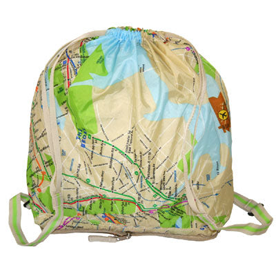 Subway Map Folding Backpack