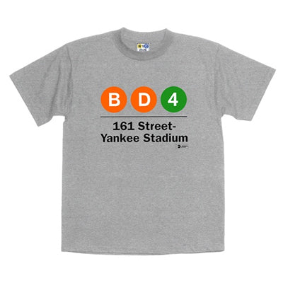 New York Subway 161 Street (Yankee Stadium) T-Shirt Grey Small