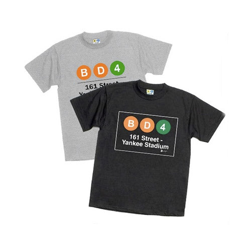 transitgifts New York Subway Yankee Stadium Youth T-Shirt Black Small
