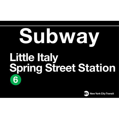 Subway Little Italy Metal Sign