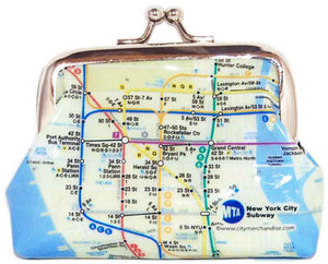 Subway Map - Blue Coin Bag