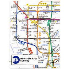 Subway Map - White Magnet