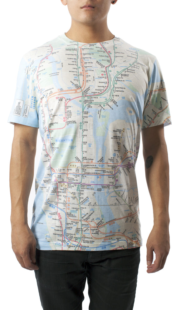 Subway Map Blue T-Shirt